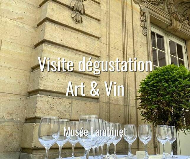 Affiche officielle de la visite-dégustation Art et Vin au musée Lambinet