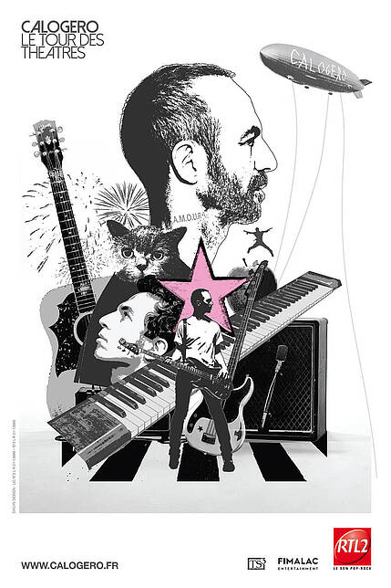 Affiche officielle de Calogero au Palais des Congrès de Versailles