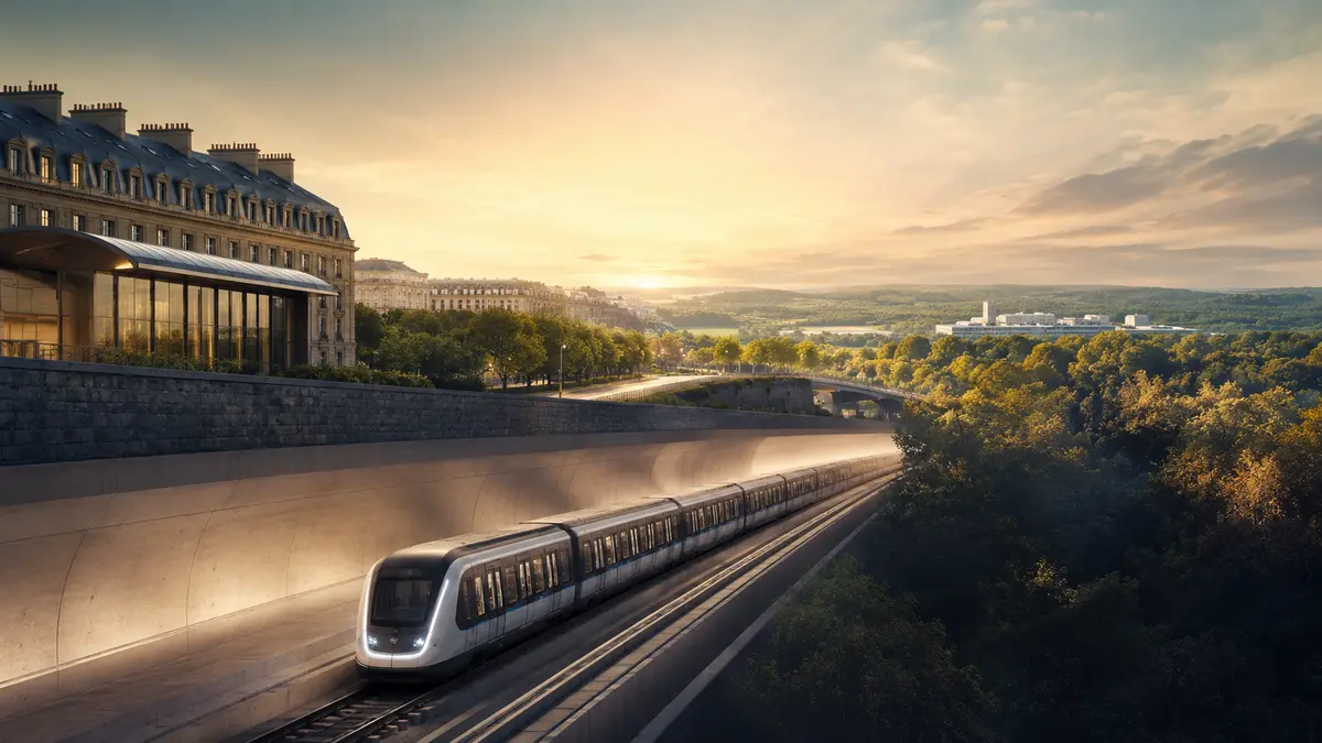 Métro de la ligne 18 entre Versailles, Satory et le plateau de Saclay