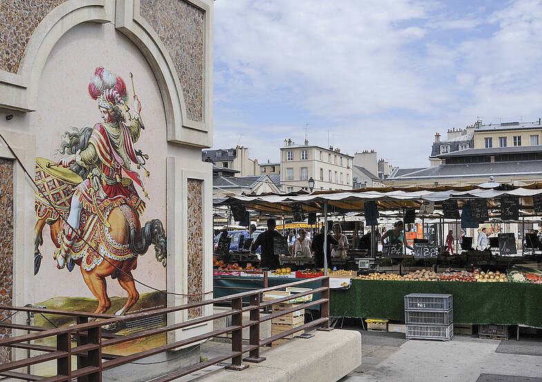 Marché Notre-Dame de Versailles et ses étals
