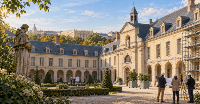 Ancien couvent des Récollets à Versailles pendant les études préparatoires à sa reconversion