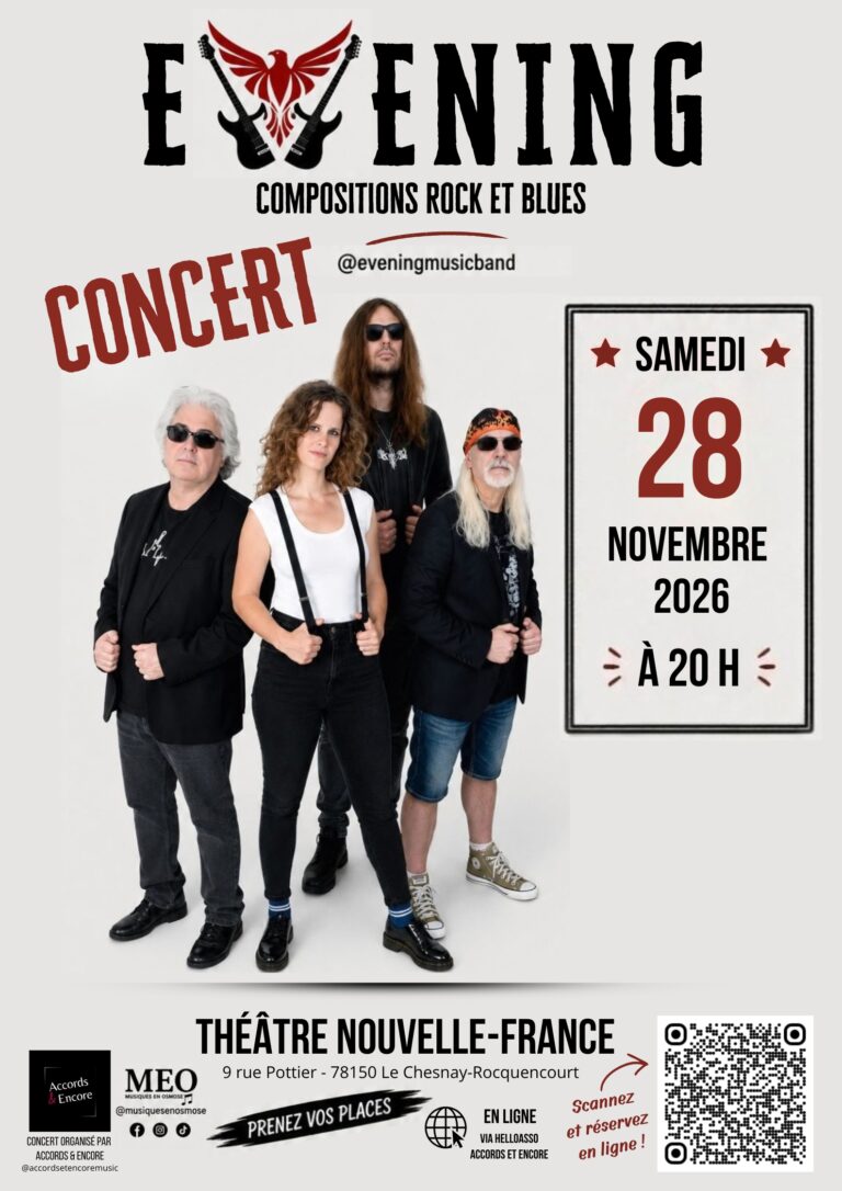 Affiche de l’événement EVENING EN CONCERT AU THÉÂTRE NOUVELLE-FRANCE