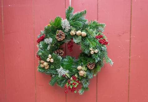 Atelier couronne de porte de Noël — Les Fermes de Gally