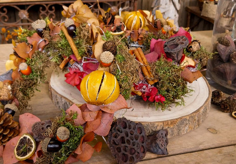 Atelier couronne d'automne — Les Fermes de Gally
